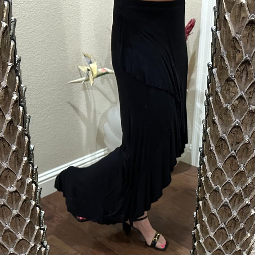 Bailey 44 Black Multi-Level Wrap Ruffle Skirt - image 1